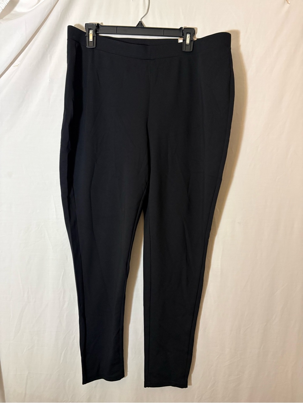 Chico's Black Stretch Knit Leggings Ankle Pull-On